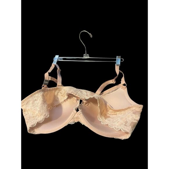 New Torrid Curve Womens Peach Plunge Microfiber & Lace Padded Push-up Bra Sz 40C - Picture 4 of 10